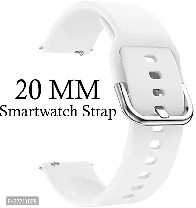 Sacriti Strap Compatible with AmazfitGTS2MiniBipProLiteGTS22eBipSGalaxy Active2 20 mm Silicone Watch Strap Whitepack of 1-thumb0