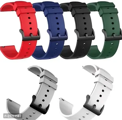 Sacriti Super Soft 20 mm Silicone Watch Strap Blackpack of 1-thumb3