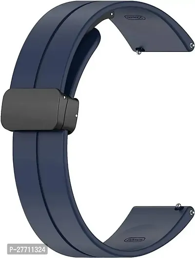 Sacriti Smart Watch Strap with Metal Magnetic Lock Claspsuitable for all 22mm watches 22 mm Silicone Watch Strap Blue