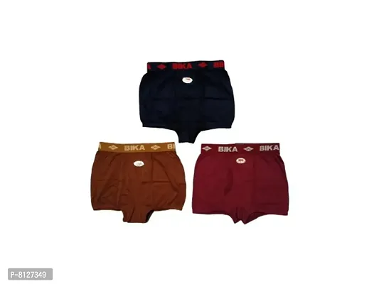 Classy Cotton Solid Trunks For Men, Pack of 3-thumb0
