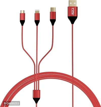 Red Micro USB Cable For Charging-thumb0