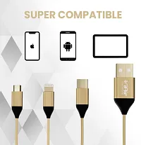 Gold 3-in-1 Cable For Charging-thumb2