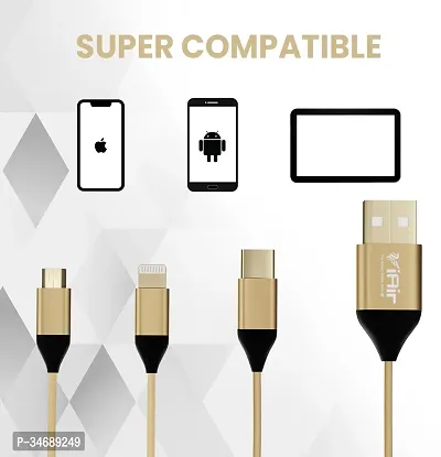 Gold 3-in-1 Cable For Charging-thumb3