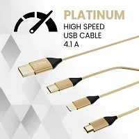 Gold 3-in-1 Cable For Charging-thumb1