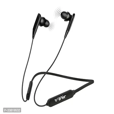 IAIR Hardrock 26 Hours Playtime Auto Pairing Extra Bass Magnetic Design Bluetooth Headset (Black)-thumb0