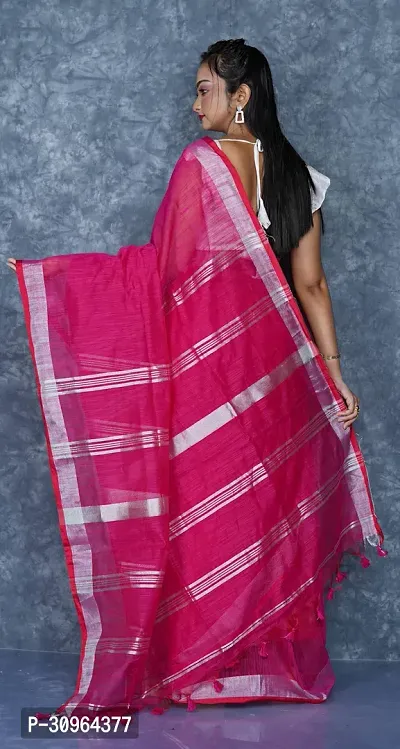 Beautiful Cotton Red Woven Design  Saree with Blouse piece For Women-thumb2