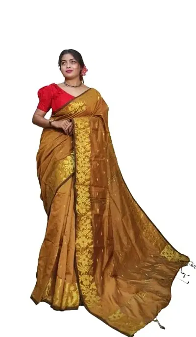 Hot Selling Cotton Saree with Blouse piece 