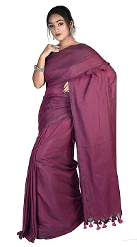 Beautiful Cotton Brown Woven Design  Saree with Blouse piece For Women-thumb2