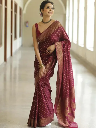 Alluring Art Silk Saree with Blouse piece 