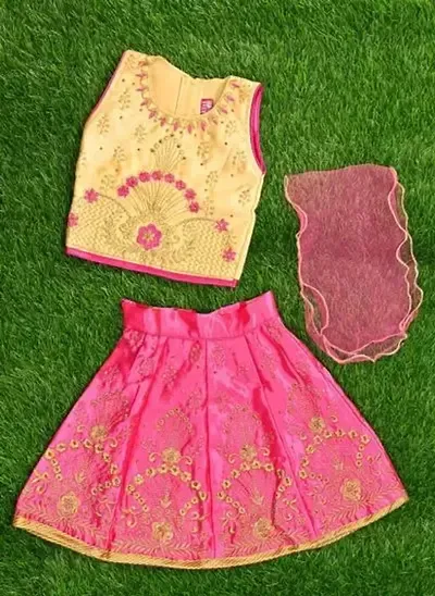 Ethnicwear Embrodiered Lehenga Choli Set for Girls