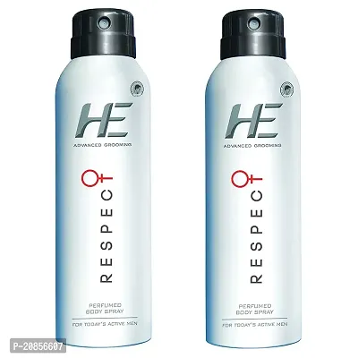 He Advanced Grooming Respect Perfumed Body Spray 150 ml Each (Pack of 2) -For Men-thumb0