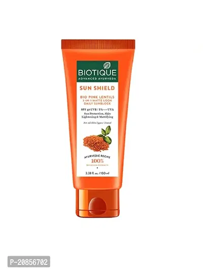 Biotique Bio Sun Shield Pink Lentils Matte Sunscreen 100 ml