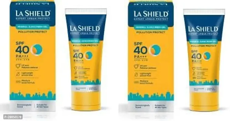 La Shield Sunscreen Gel Pack of 2 SPF 40 - SPF 40 PA+++ (50 g)