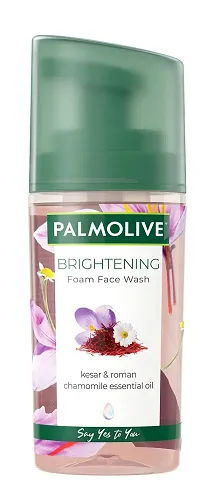 Palmolive Brightening Foam Face Wash, with Kesar and Roman Chamomile Essential Oil, Suits All Skin Types (100ml)-thumb3