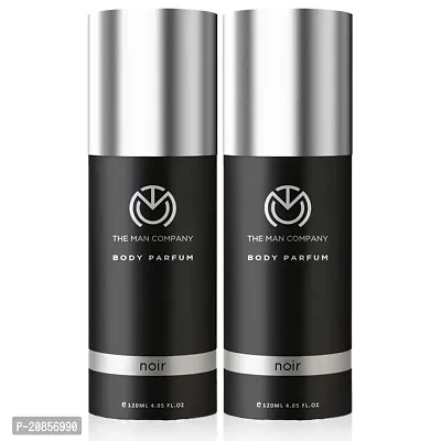 The Man Company Noir Perfume for Men | Long Lasting Fragrance | No Gas Deodorant Combo Set for Men | Luxury Premium Body Spray - 120ml * 2