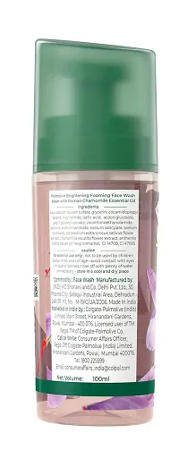 Palmolive Brightening Foam Face Wash, with Kesar and Roman Chamomile Essential Oil, Suits All Skin Types (100ml)-thumb1