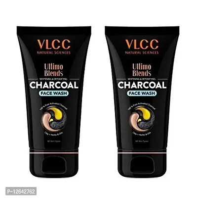 VLCC Ultimo Blends Charcoal Face Wash For Whitening  Detoxifying, 100 ml (Pack of 2)