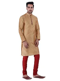 Sadree Men's Traditional Kurta Pajama set (42, chiku)-thumb2