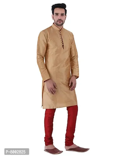 Sadree Men's Traditional Kurta Pajama set (42, chiku)-thumb3