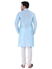 Sadree Men's Traditional Kurta Pajama set (42, sky blue)-thumb1