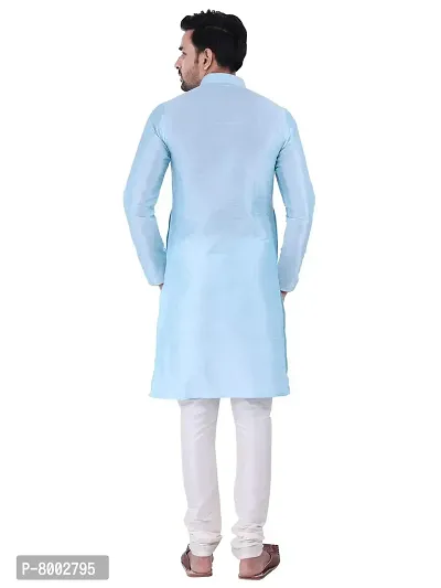 Sadree Men's Traditional Kurta Pajama set (42, sky blue)-thumb2