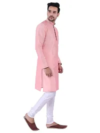 Sadree Men's Traditional Kurta Pajama set (40, pink)-thumb2