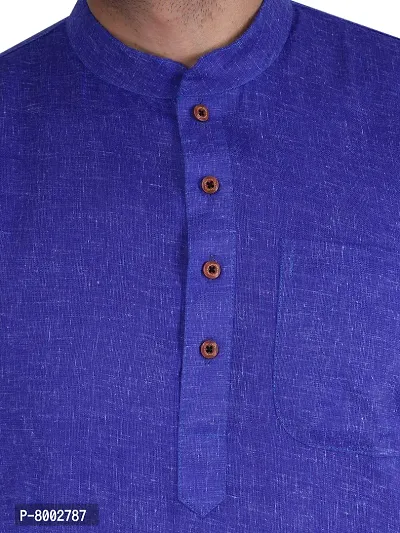 Sadree Men's Cotton Kurta Pyjama Set |Regular Ethinic Wear Indian Dress|Ideal for All Occasions (42, Blue)-thumb5