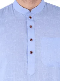 Sadree Men's Cotton Kurta Pyjama Set |Regular Ethinic Wear Indian Dress|Ideal for All Occasions (44, Sky Blue)-thumb4