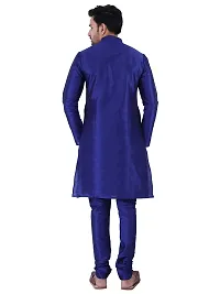 Sadree Men's Silk Kurta Pajama (42, ROYAL BLUE)-thumb1