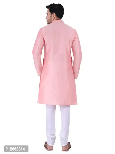 Sadree Men's Traditional Kurta Pajama set (40, pink)-thumb2