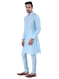 Sadree Men's Silk Kurta Pajama (40, SKY BLUE)-thumb3