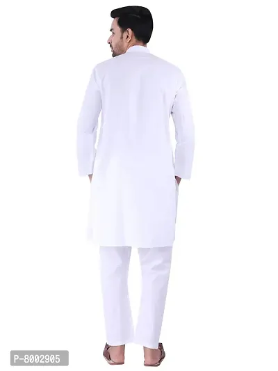 Sadree Cotton Kurta Pajama For Men (38, WHITE)-thumb4