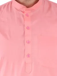 Sadree Men's Cotton Kurta Pyjama Set |Regular Ethinic Wear Indian Dress|Ideal for All Occasions (40, Peach)-thumb4