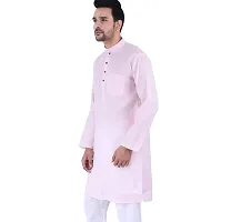 Sadree Men's Cotton Kurta Set (Large, Pink)-thumb3