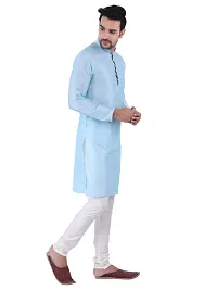 Sadree Men's Traditional Kurta Pajama set (42, sky blue)-thumb2