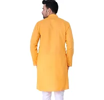 Sadree Men's Cotton Kurta Set (Medium, Mustard)-thumb1