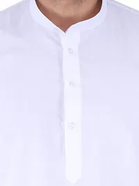 KP Mens Casual Cotton Blend kurta Pajama set for men (38, White)-thumb2