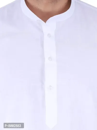 KP Mens Casual Cotton Blend kurta Pajama set for men (38, White)-thumb3