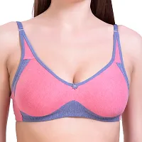 Stylish Multicoloured Cotton Blend Colourblocked Bras For Women Pack Of 3-thumb1