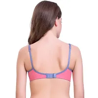 Stylish Multicoloured Cotton Blend Colourblocked Bras For Women Pack Of 3-thumb2