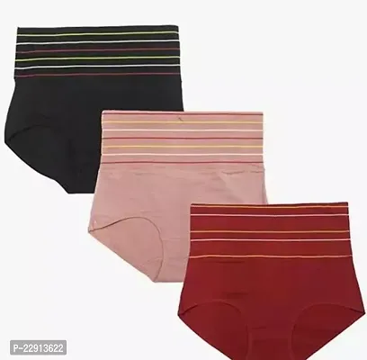 Comfortable Multicoloured Cotton Panty Set For Women Pack of 3