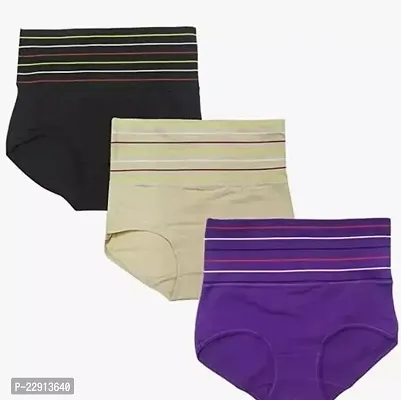 Comfortable Multicoloured Cotton Panty Set For Women Pack of 3-thumb0