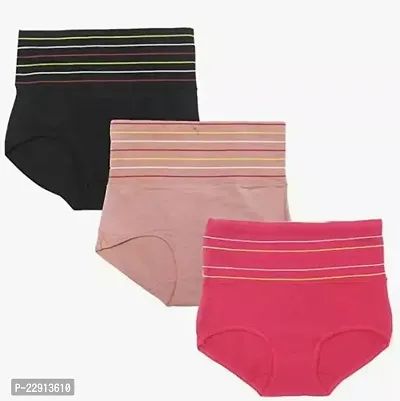 Comfortable Multicoloured Cotton Panty Set For Women Pack of 3