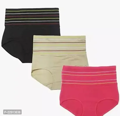 Comfortable Multicoloured Cotton Panty Set For Women Pack of 3