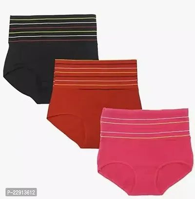 Comfortable Multicoloured Cotton Panty Set For Women Pack of 3