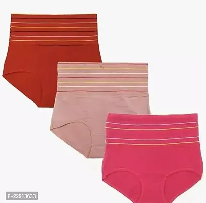 Comfortable Multicoloured Cotton Panty Set For Women Pack of 3-thumb0