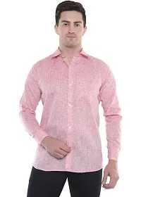 SWADESHI COLLECTION Men's Plain Cotton Full Sleeves Regular Fit Shirt (M, Red)-thumb1