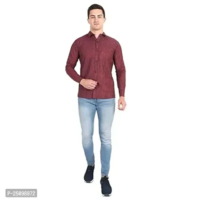 Men's Plain Solid Swadeshi Cotton Full Sleeves Regular Fit Shirt