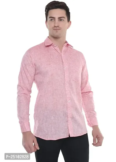 SWADESHI COLLECTION Men's Plain Cotton Full Sleeves Regular Fit Shirt (M, Red)-thumb5