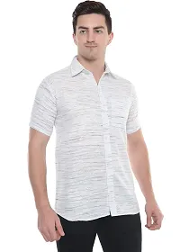 Men's Cotton Half Sleeves Regular Fit Shirt (White Andi) (40, White)-thumb2